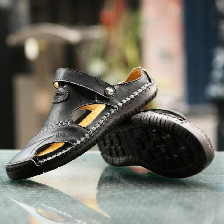 Sandales en cuir respirantes pour hommes