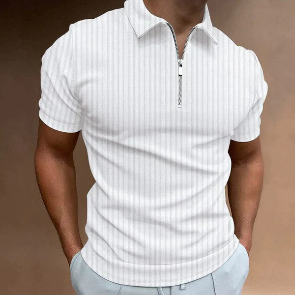 Polo Muscle Fit Homme avec Zipper