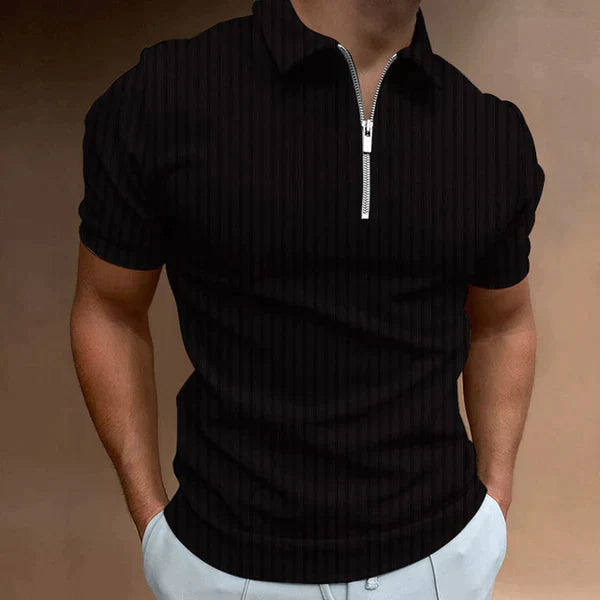 Polo Muscle Fit Homme avec Zipper