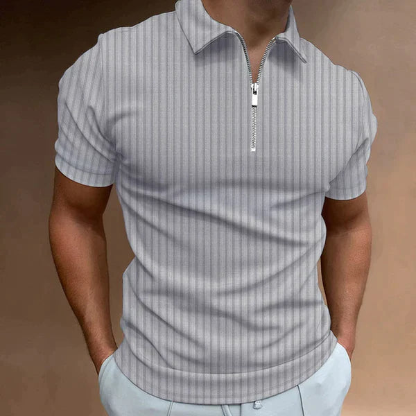 Polo Muscle Fit Homme avec Zipper
