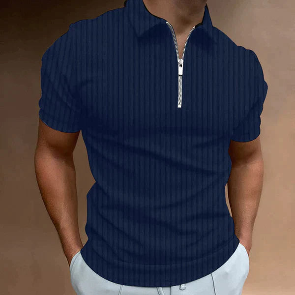 Polo Muscle Fit Homme avec Zipper
