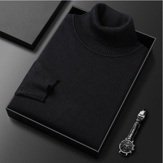 Pull col roulé classique pour homme – Confortable et stylé