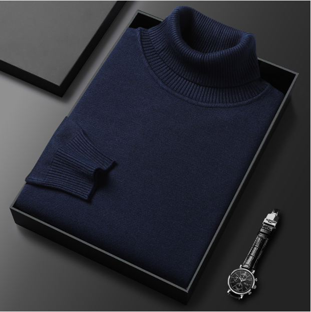 Pull col roulé classique pour homme – Confortable et stylé