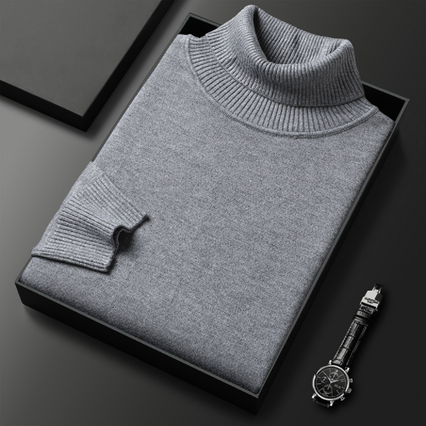 Pull col roulé classique pour homme – Confortable et stylé