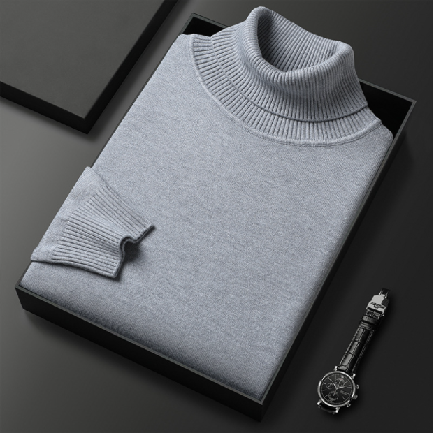 Pull col roulé classique pour homme – Confortable et stylé