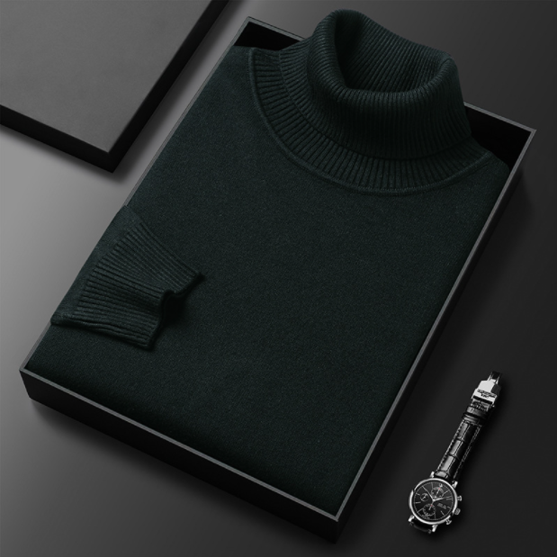 Pull col roulé classique pour homme – Confortable et stylé