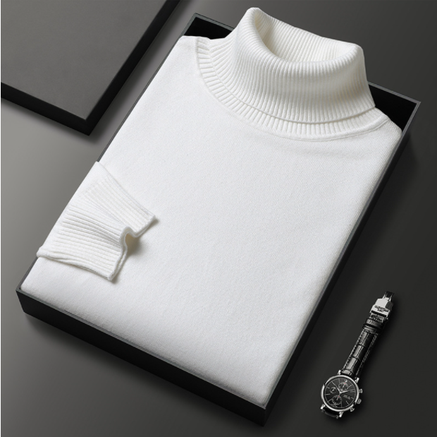 Pull col roulé classique pour homme – Confortable et stylé