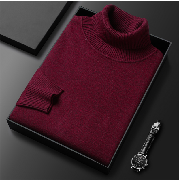 Pull col roulé classique pour homme – Confortable et stylé