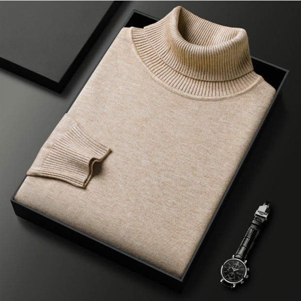 Pull col roulé classique pour homme – Confortable et stylé