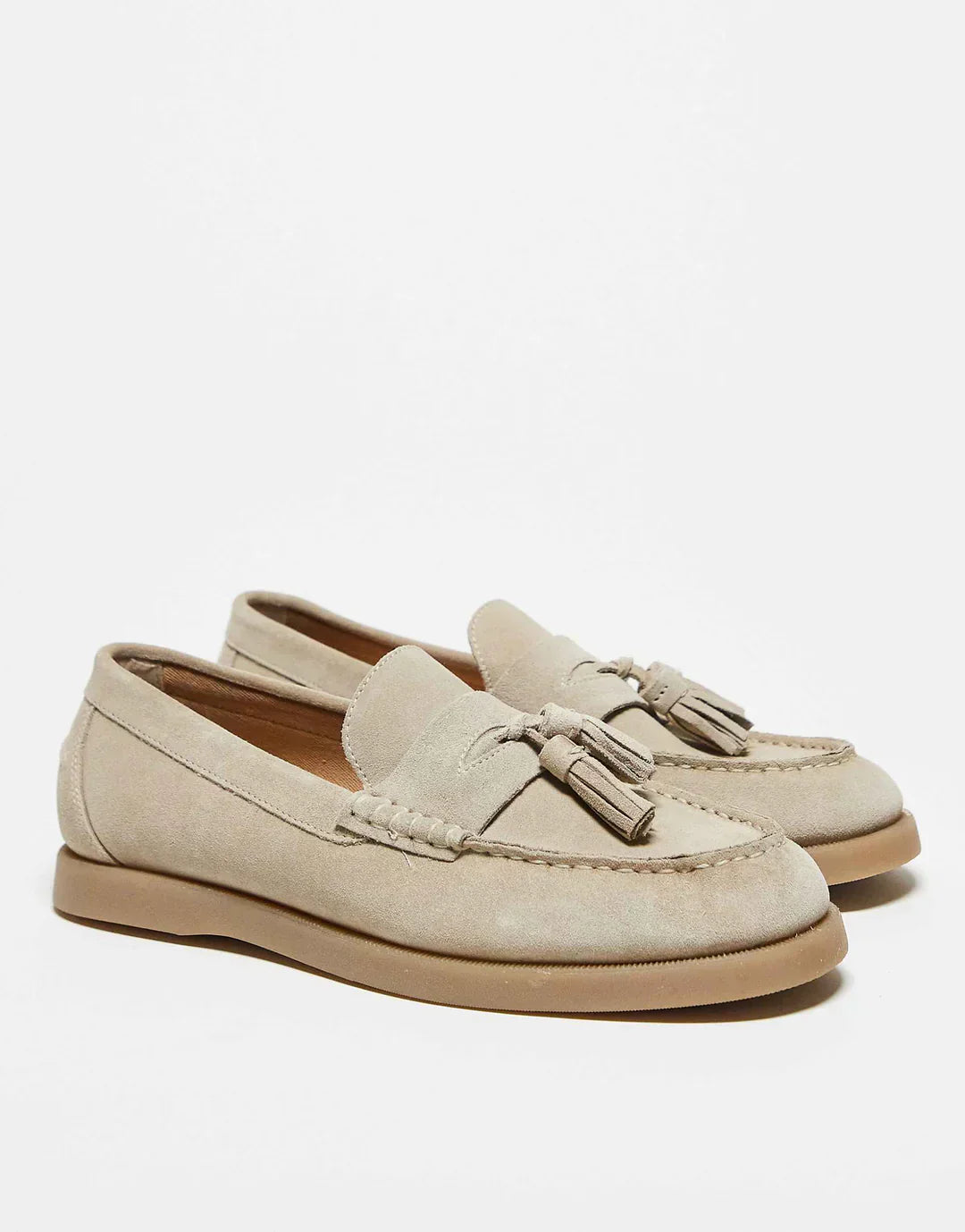 Mocassins de luxe en suède avec détails en frange