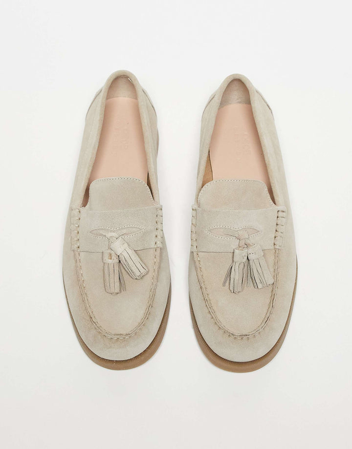 Mocassins de luxe en suède avec détails en frange