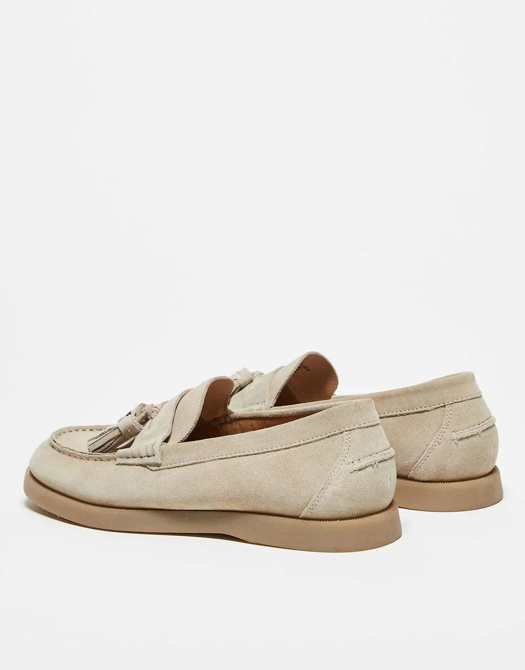 Mocassins de luxe en suède avec détails en frange