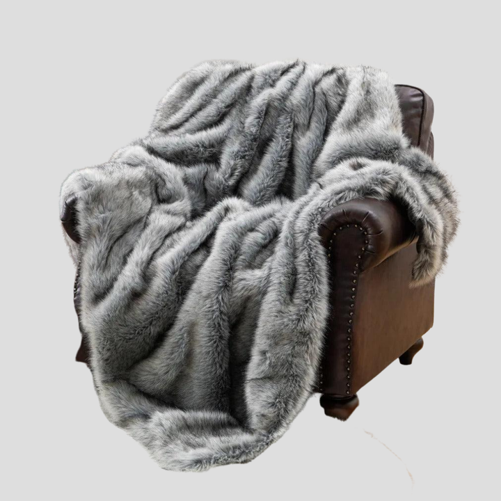 Couverture de luxe en fausse fourrure