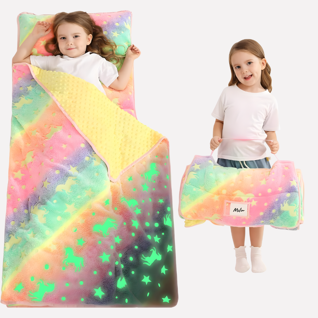 Tapis de Sieste pour Enfant avec Oreiller et Couverture