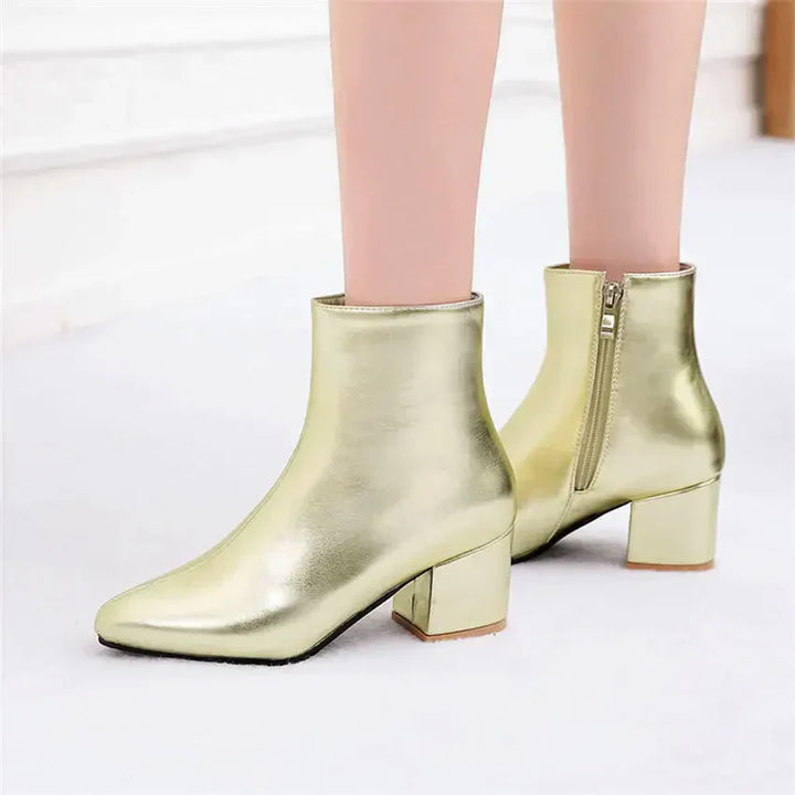 Bottes Cheville en Argent Tendance pour Femmes