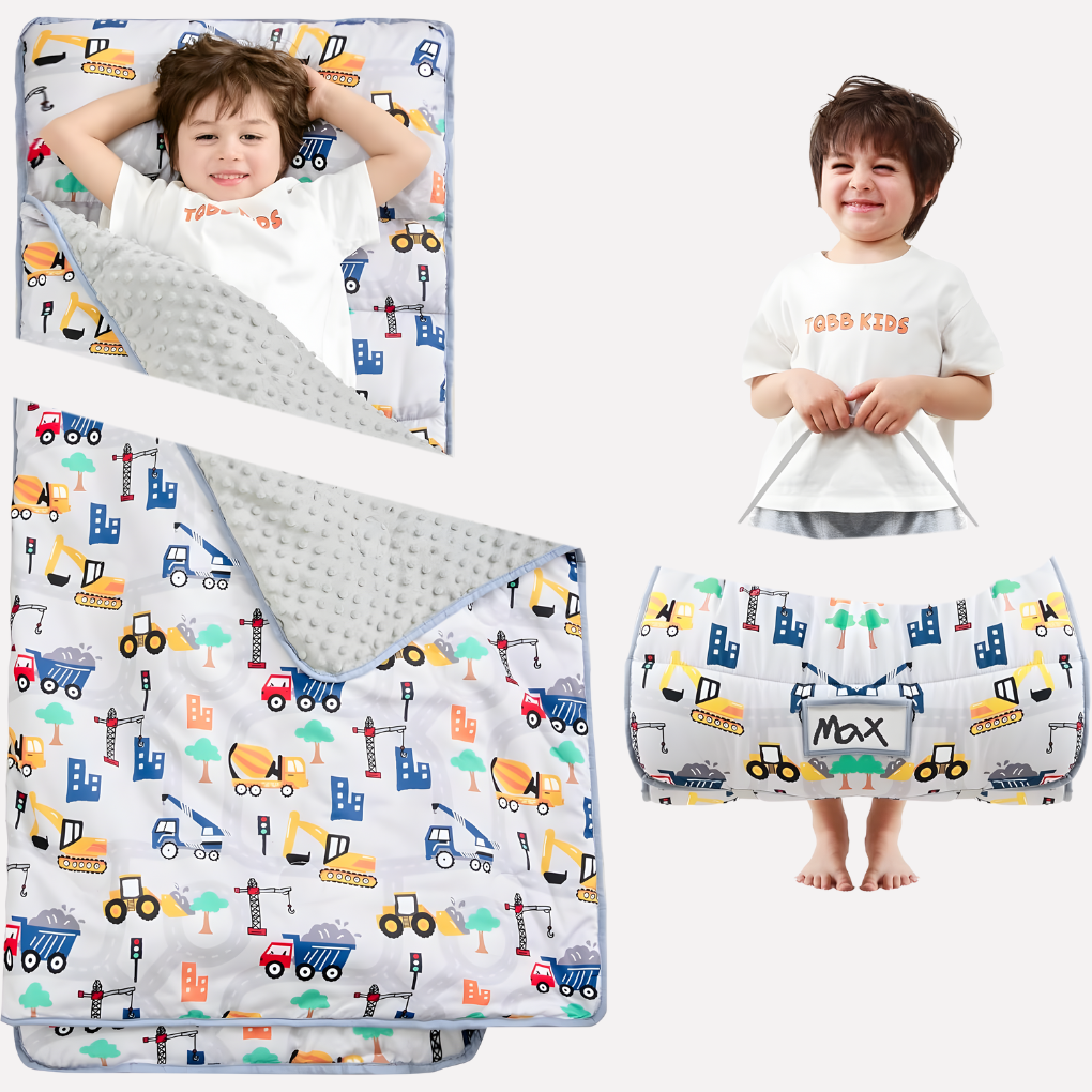 Tapis de Sieste pour Enfant avec Oreiller et Couverture