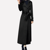 Manteau Long Femme Col Châle avec Ceinture