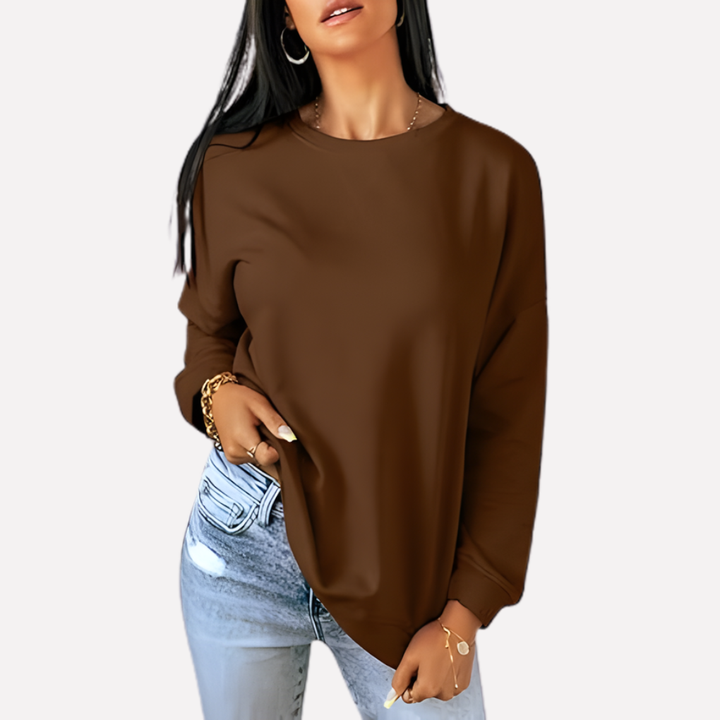 Sweat-shirt à col rond pour femmes