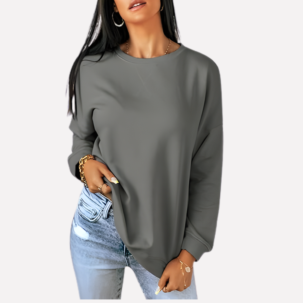Sweat-shirt à col rond pour femmes