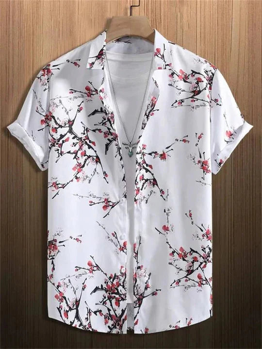 Chemise hawaïenne imprimée fleur 3D style vibrant pour jours détendus
