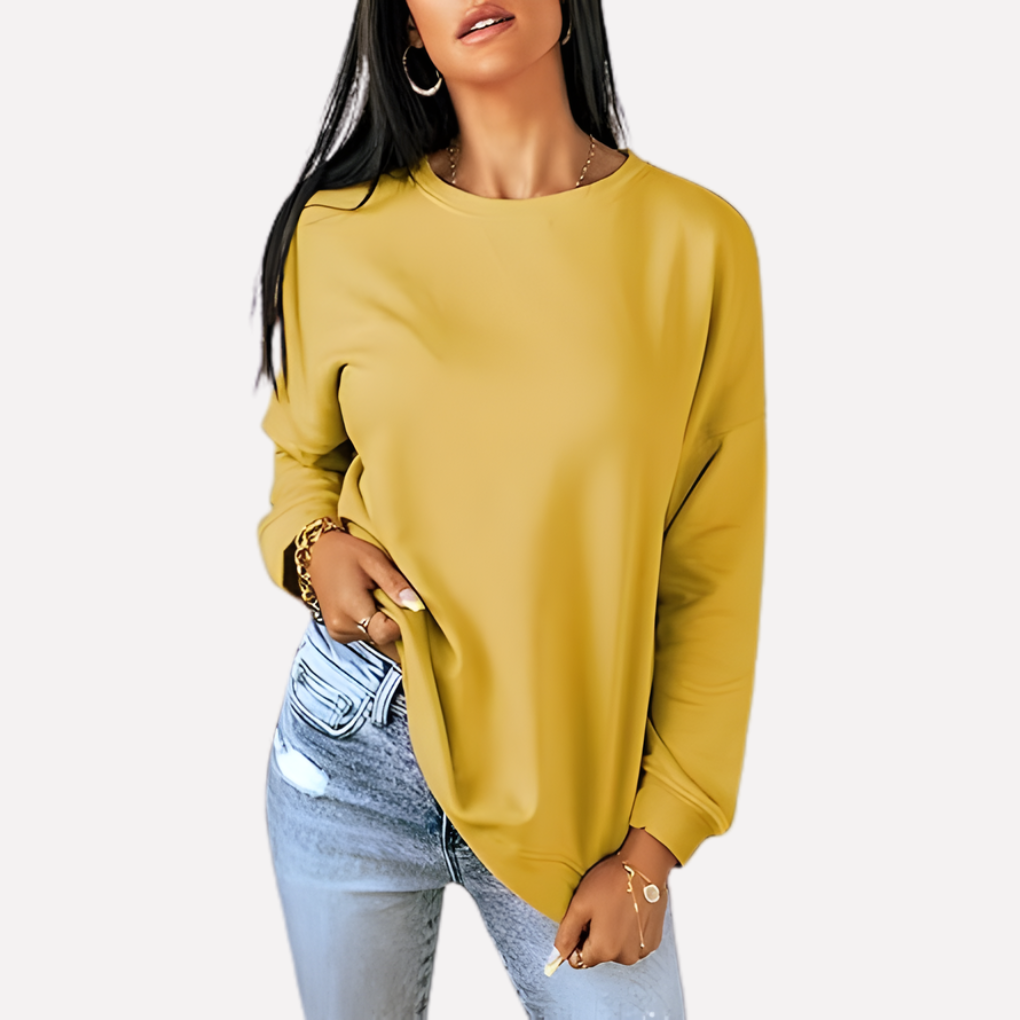 Sweat-shirt à col rond pour femmes