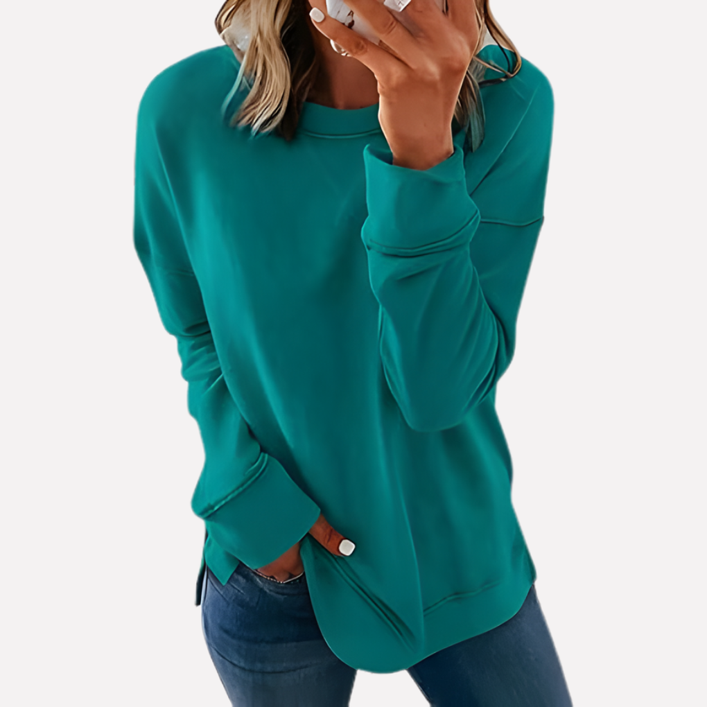 Sweat-shirt à col rond pour femmes