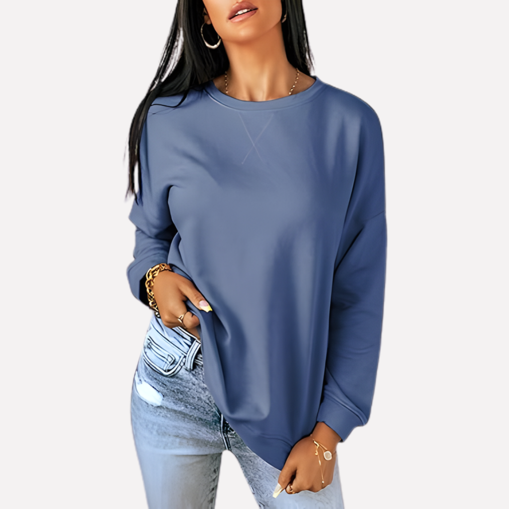 Sweat-shirt à col rond pour femmes
