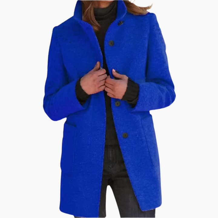 Manteau pour femmes avec col montant et poches