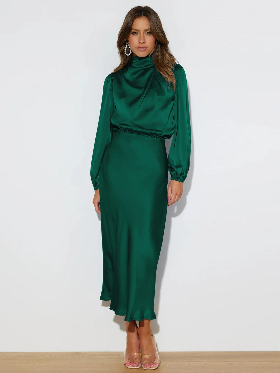 Robe de Soirée en Satin Élegante pour Femmes