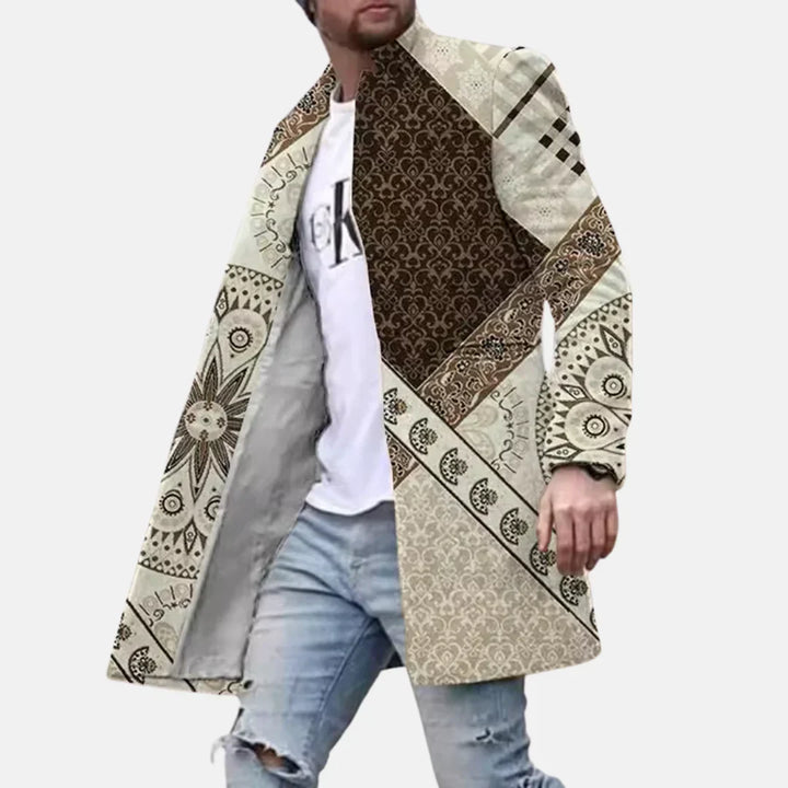 Manteau à Impression de Rue – Veste Casual et Ajustable pour Homme
