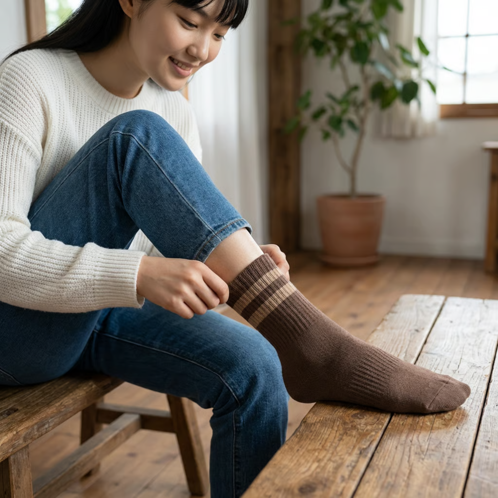 Chaussettes Crew Rayées pour Femmes