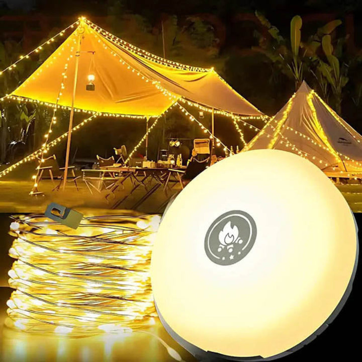 Lampe de camping portable 4-en-1 – Éclairage polyvalent partout