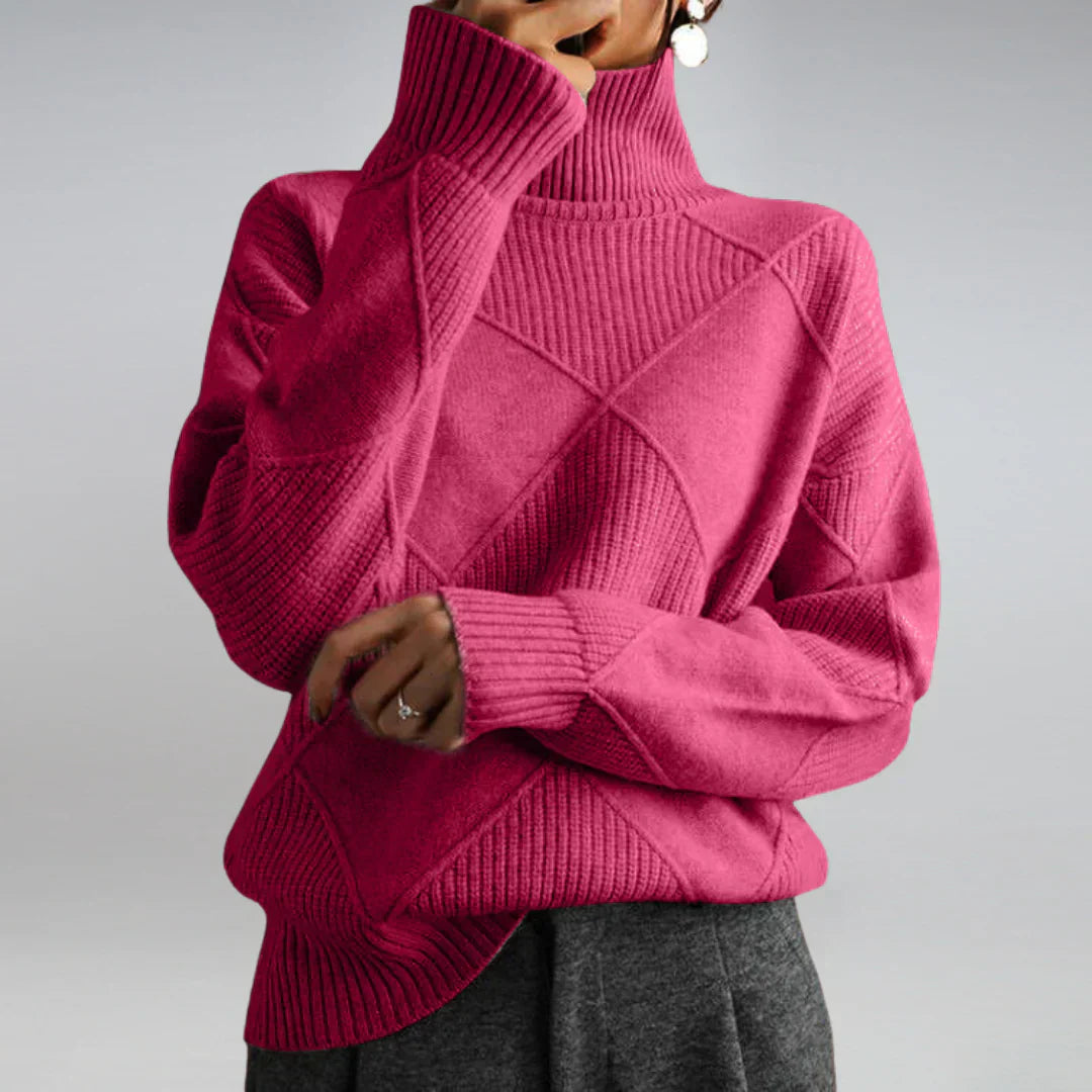 Pull col roulé femme – Maille douce avec charme classique