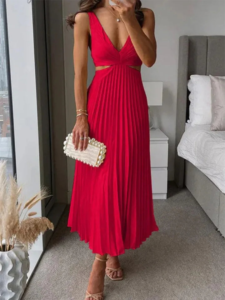 Robe Sans Manches Élégante avec Dos Nu Sophistication Gracieuse pour Occasions Chaudes
