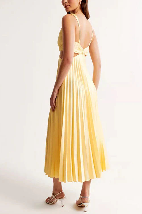 Robe Maxi Plissée Femme Élégante & Fluide