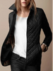 Veste Casual Quiltée pour Femmes avec Col Retourné