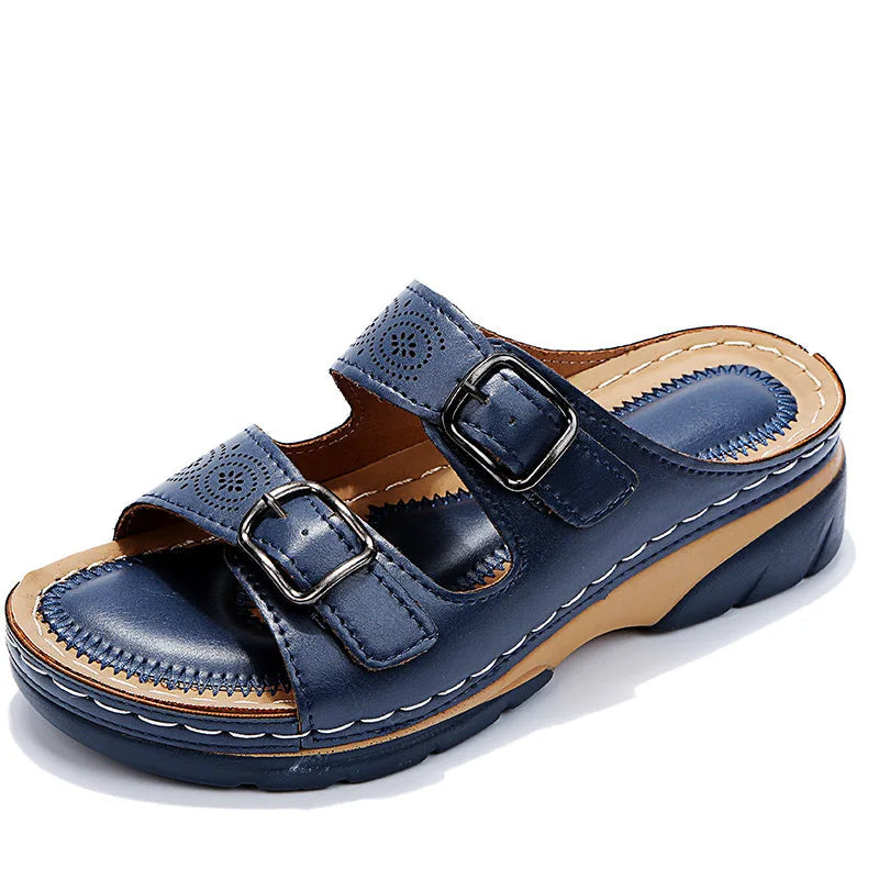 Sandales à Talons Confortables avec Double Boucle
