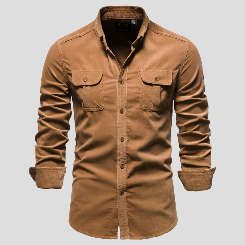 Chemise en Corduroy pour Hommes Texture Intemporelle Confort au Quotidien
