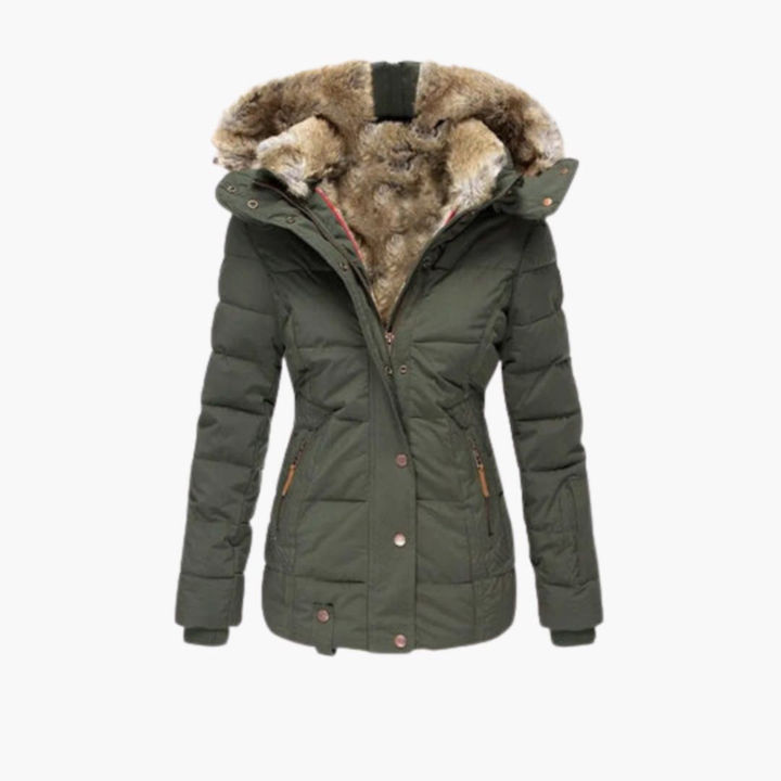 Veste pour femmes avec surface embossée et fermetures