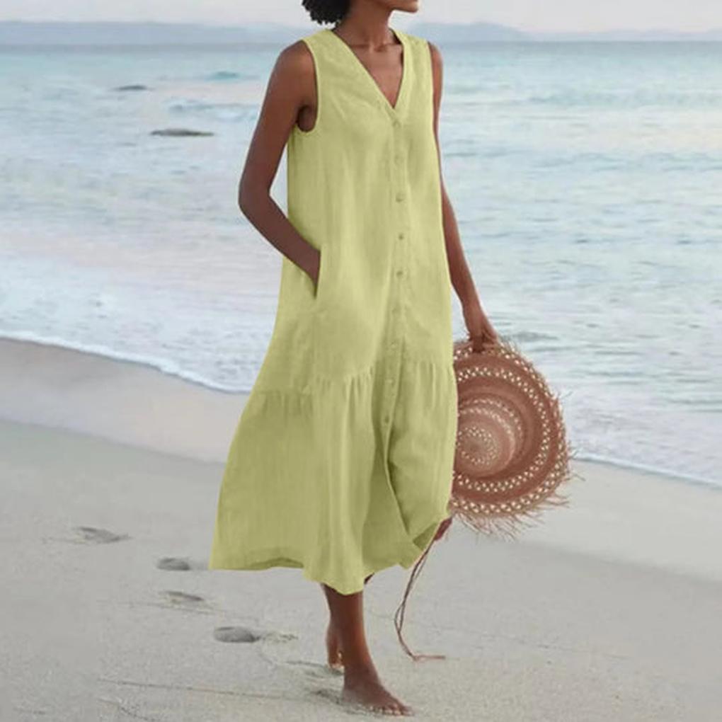 Robe Femme V-Cou – Élégante pour Usage Quotidien