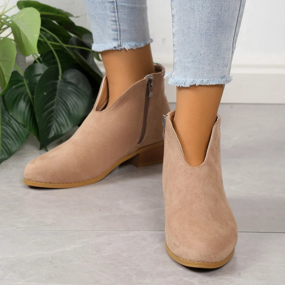 Bottes Cheville Suede Chic pour Femme