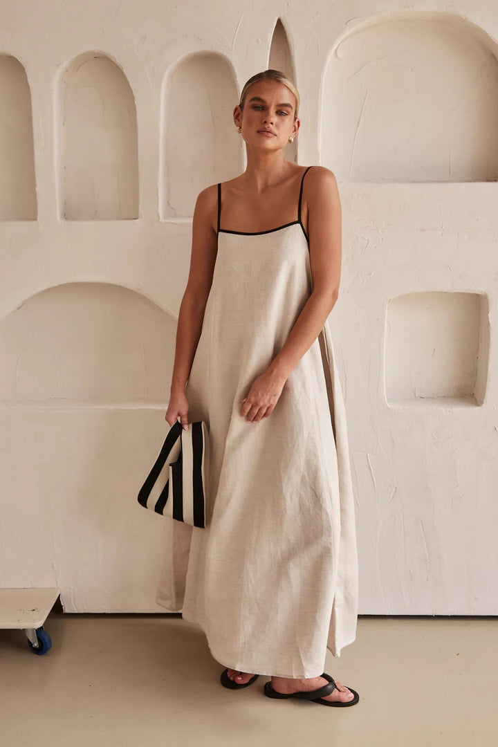 Amber | Women's Spaghetti Strap Maxi Wedding Guest Dress