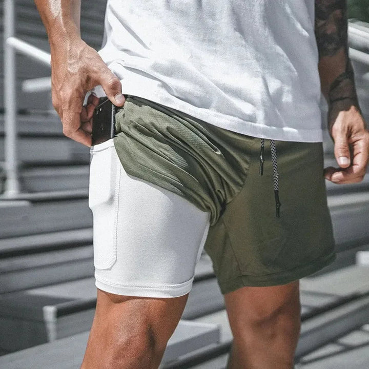 Shorts de sport 2-en-1 pour hommes – Conçus pour la performance et le confort
