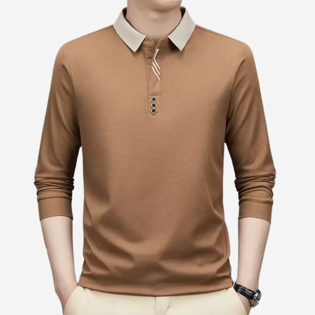 Polo Casual à Manches Longues pour Homme