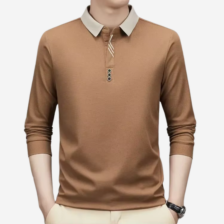 Polo Casual à Manches Longues pour Homme