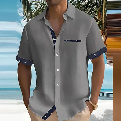 Liam – Chemise d'été à manches courtes pour hommes | Respirante et stylée