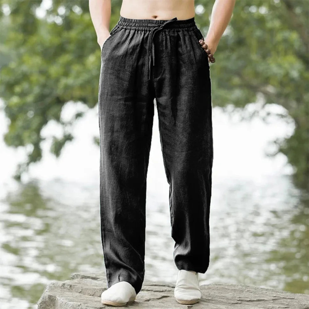 Pantalons de plage en lin pour hommes pour un confort estival sans effort