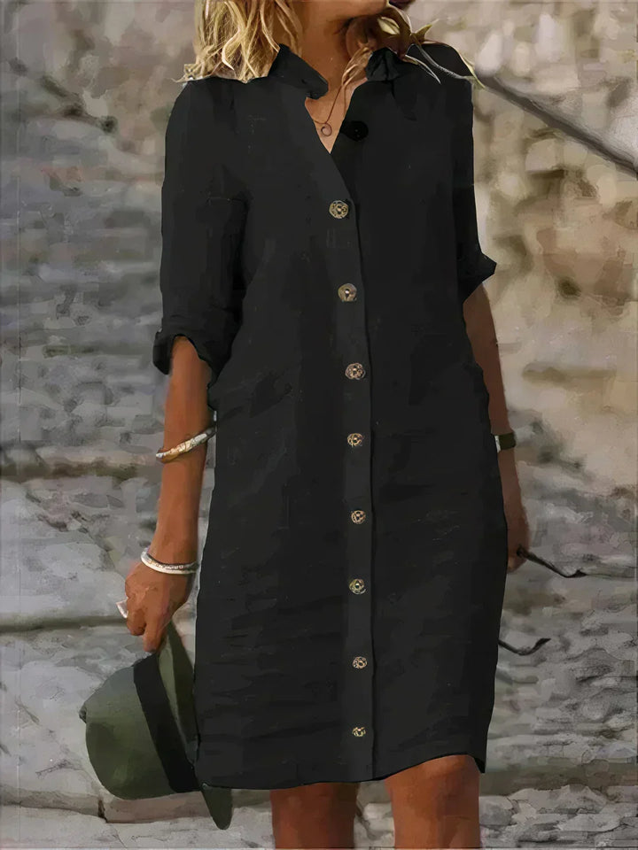 Robe Midi en Lin d'Été Décontractée