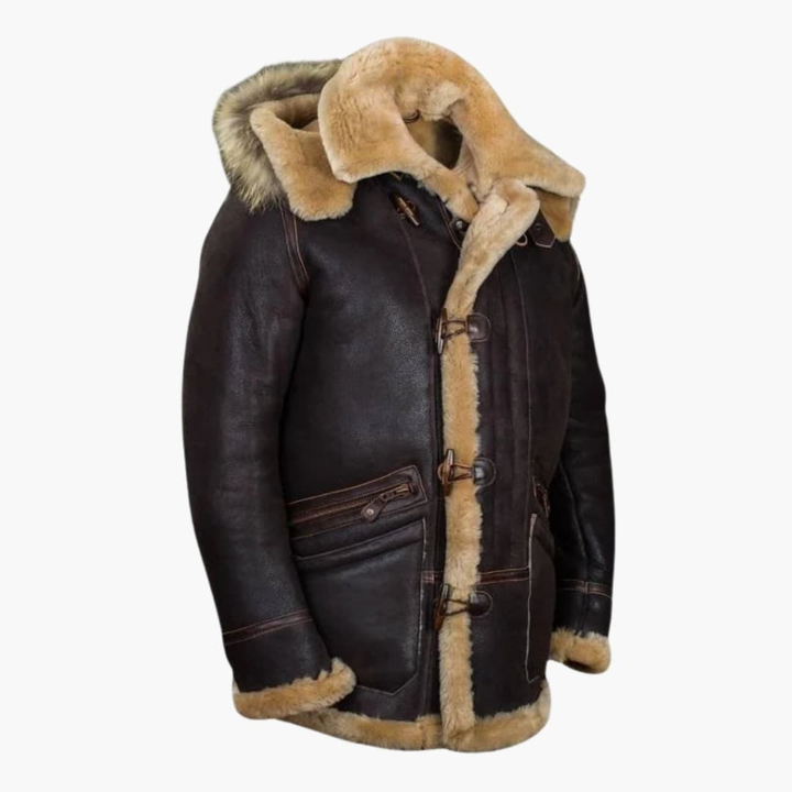Veste d'hiver pour homme avec capuche en laine