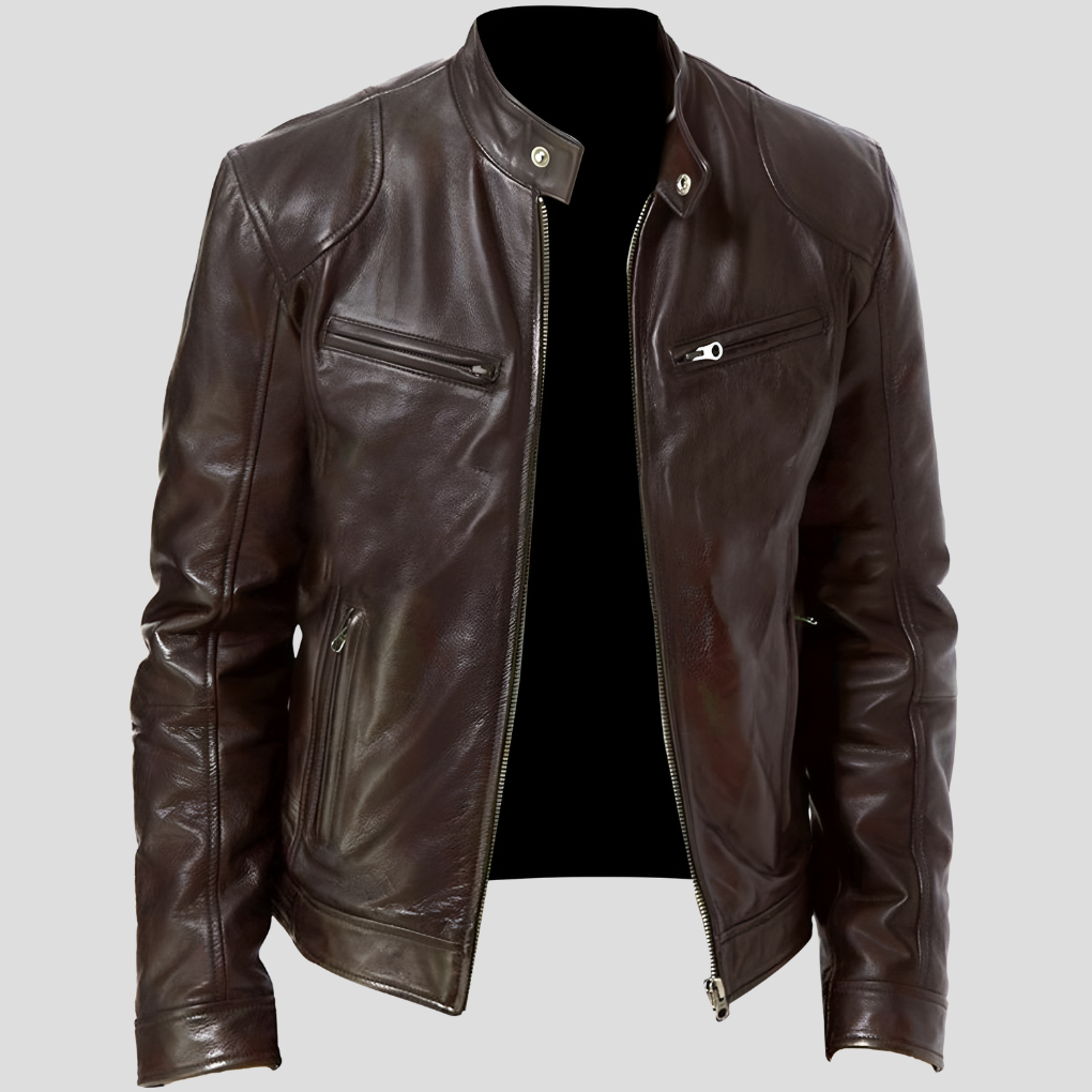 Veste en Cuir Classique pour Hommes
